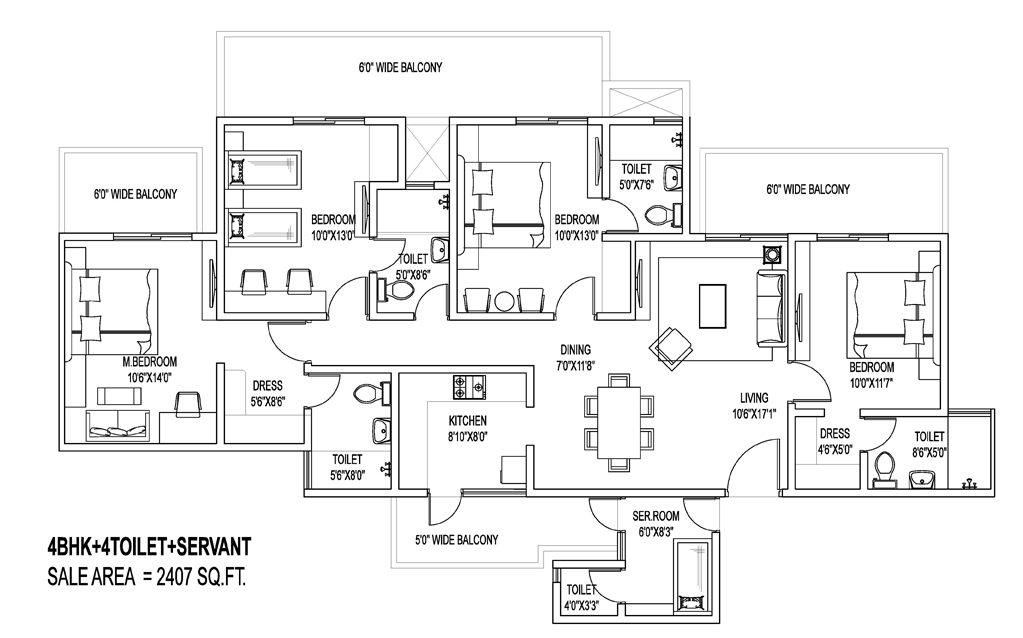 Central Park 3 The Roomfloor plan