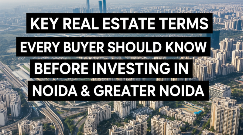 Key Real Estate Terms Every Buyer Should Know Before Investing in Noida & Greater Noida